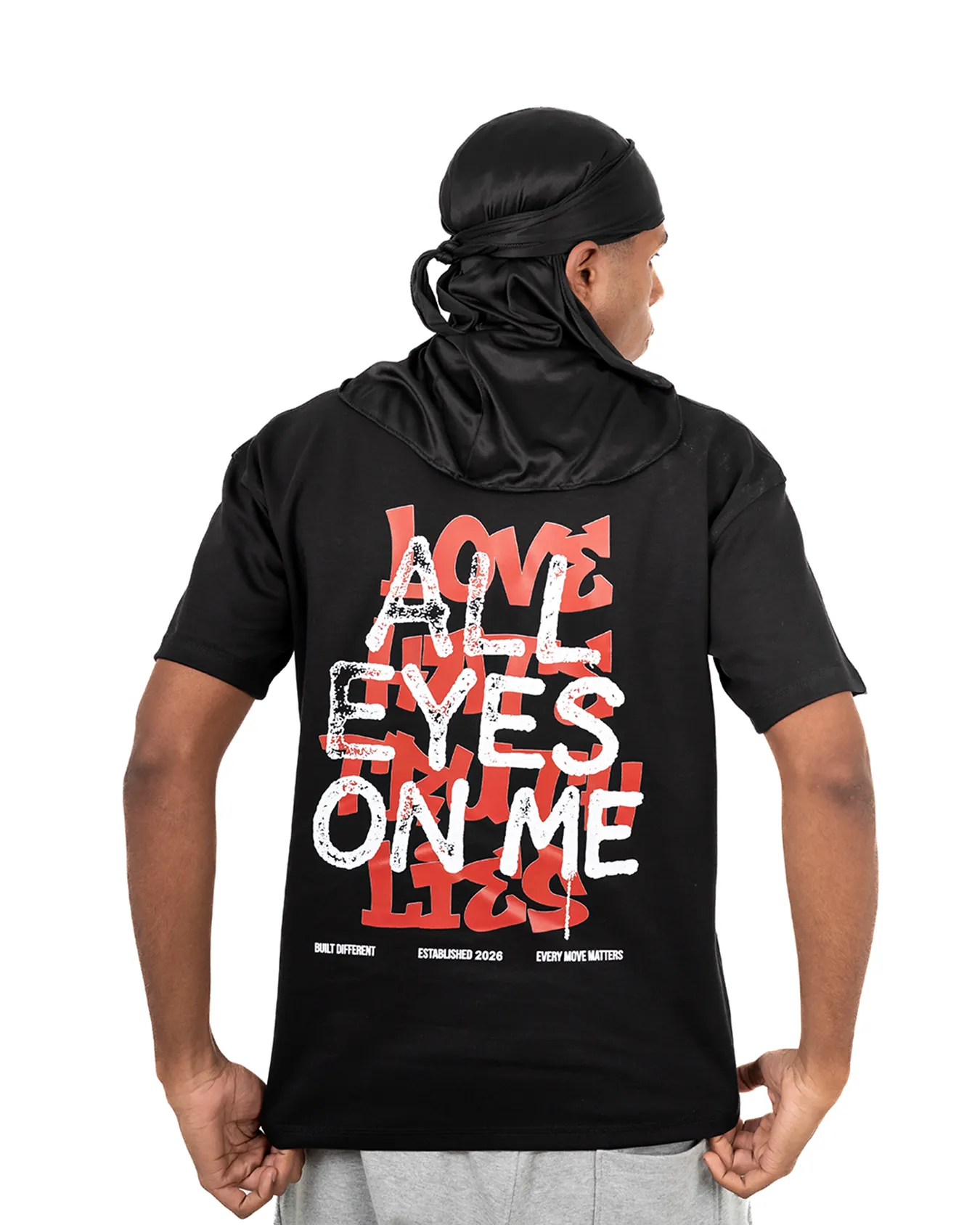 10 Main Character Black short-sleeve oversized T-shirt - Image 1