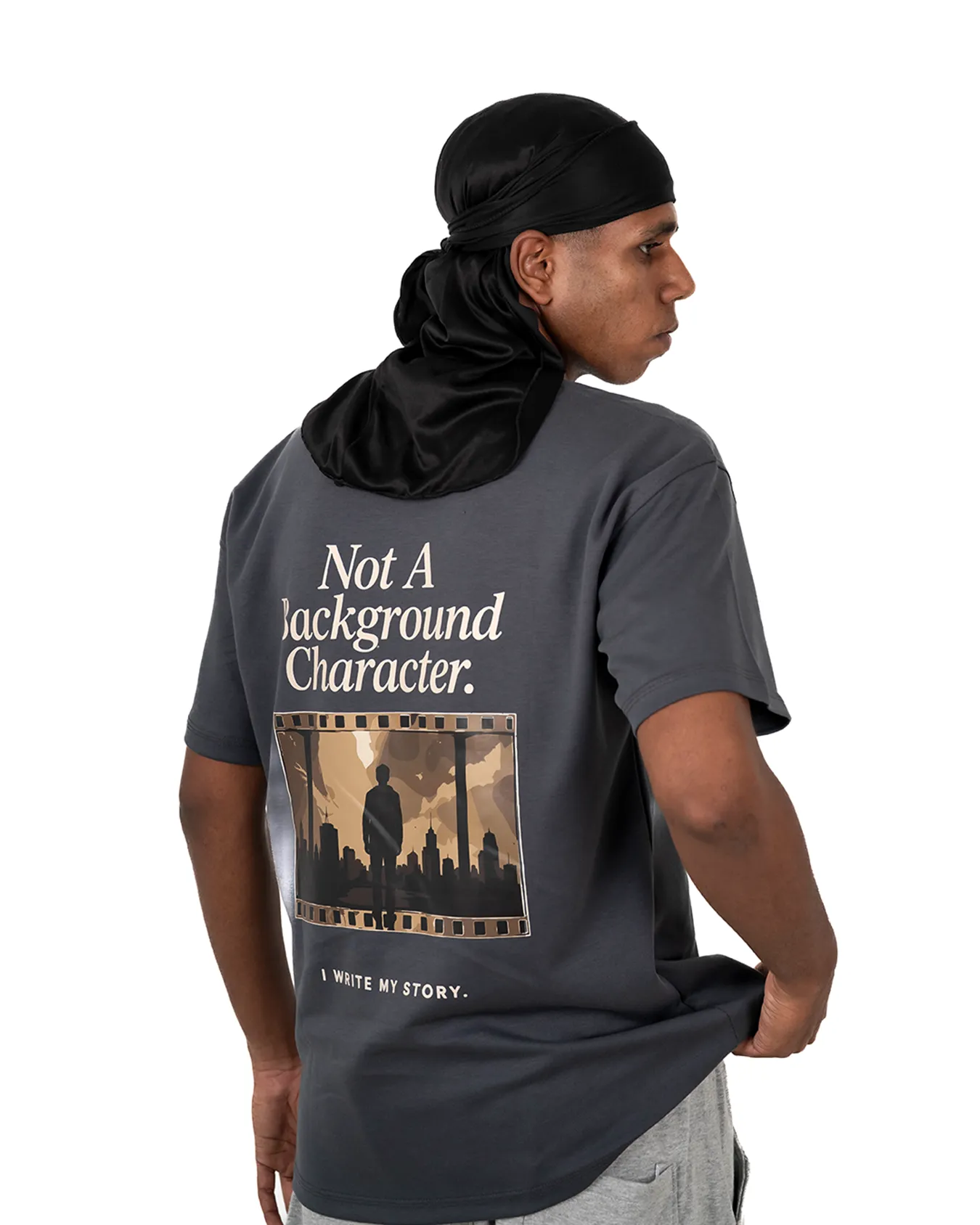 8 Main Character Gray short-sleeve oversized T-shirt - Image 1